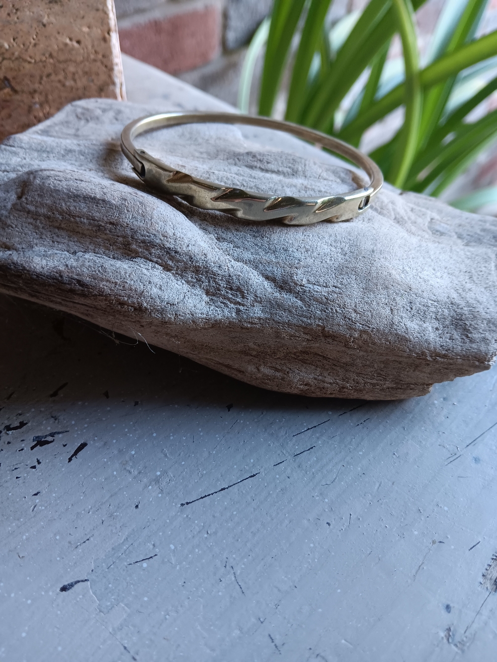 Vintage 925 Mexico Wave Hinged Bracelet